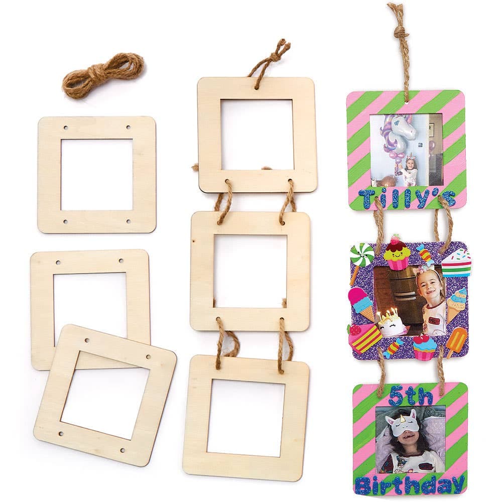 Trio of Squares Photo Frames (Pack of 4 sets) Decoration Craft Kits