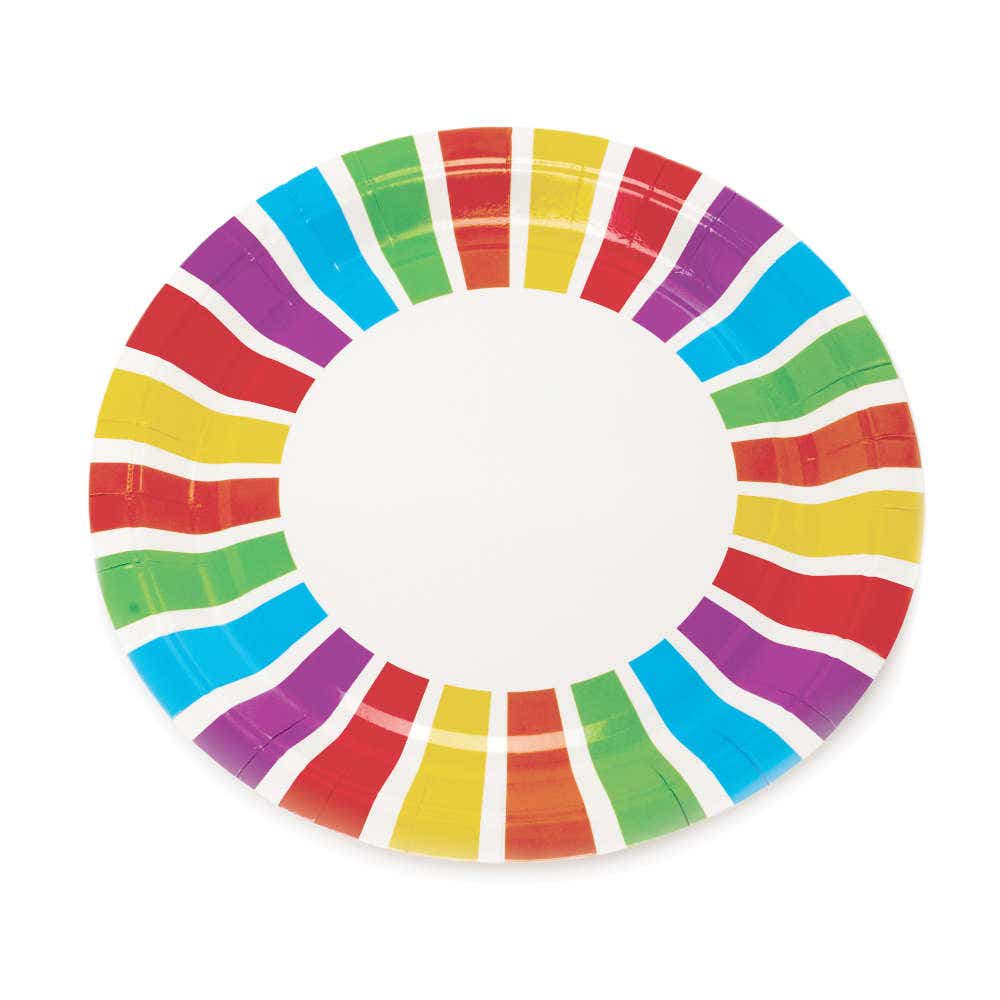 Rainbow Party Plates (Pack of 10) Party Tableware