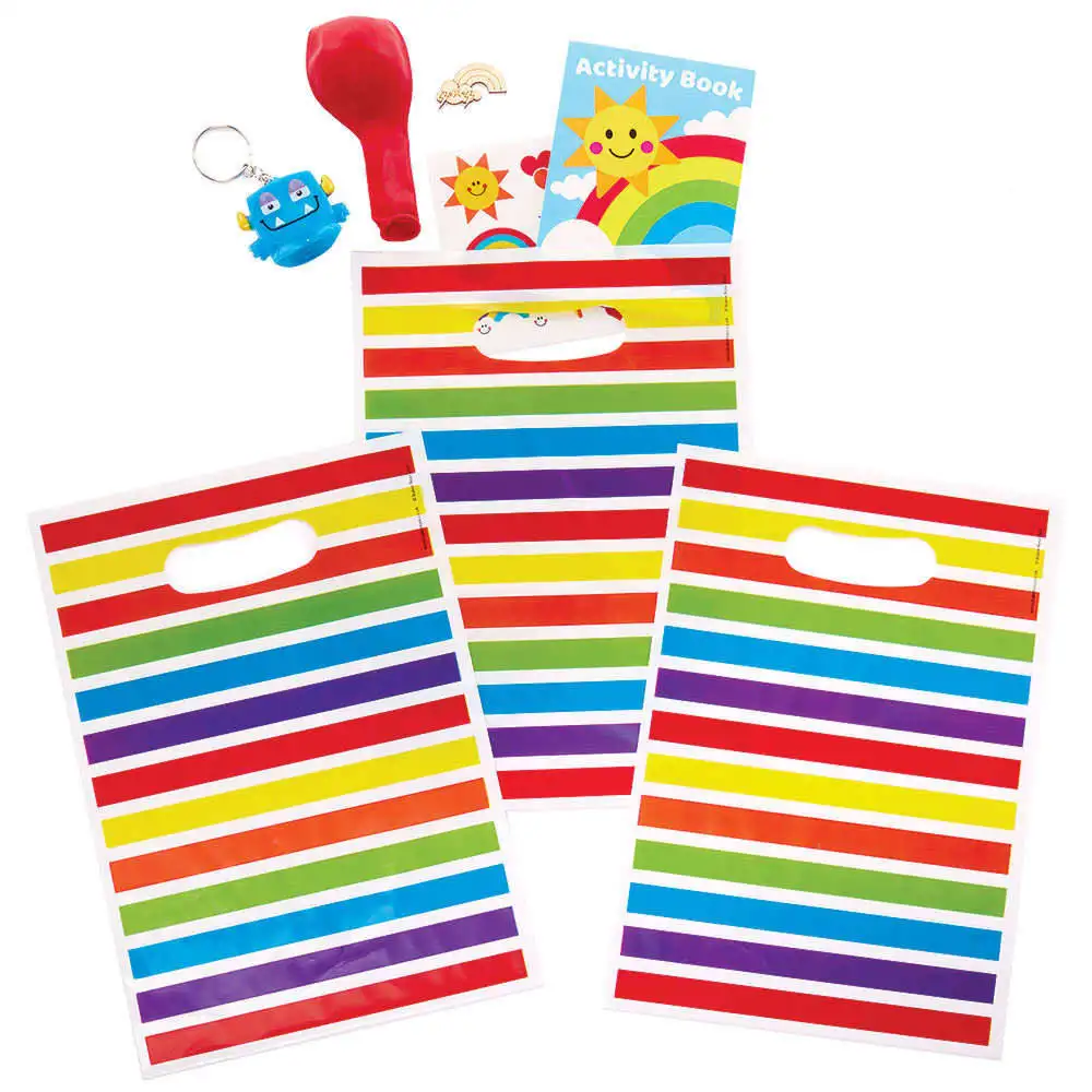 Rainbow Party Loot Bags (Pack of 10) Party Bags