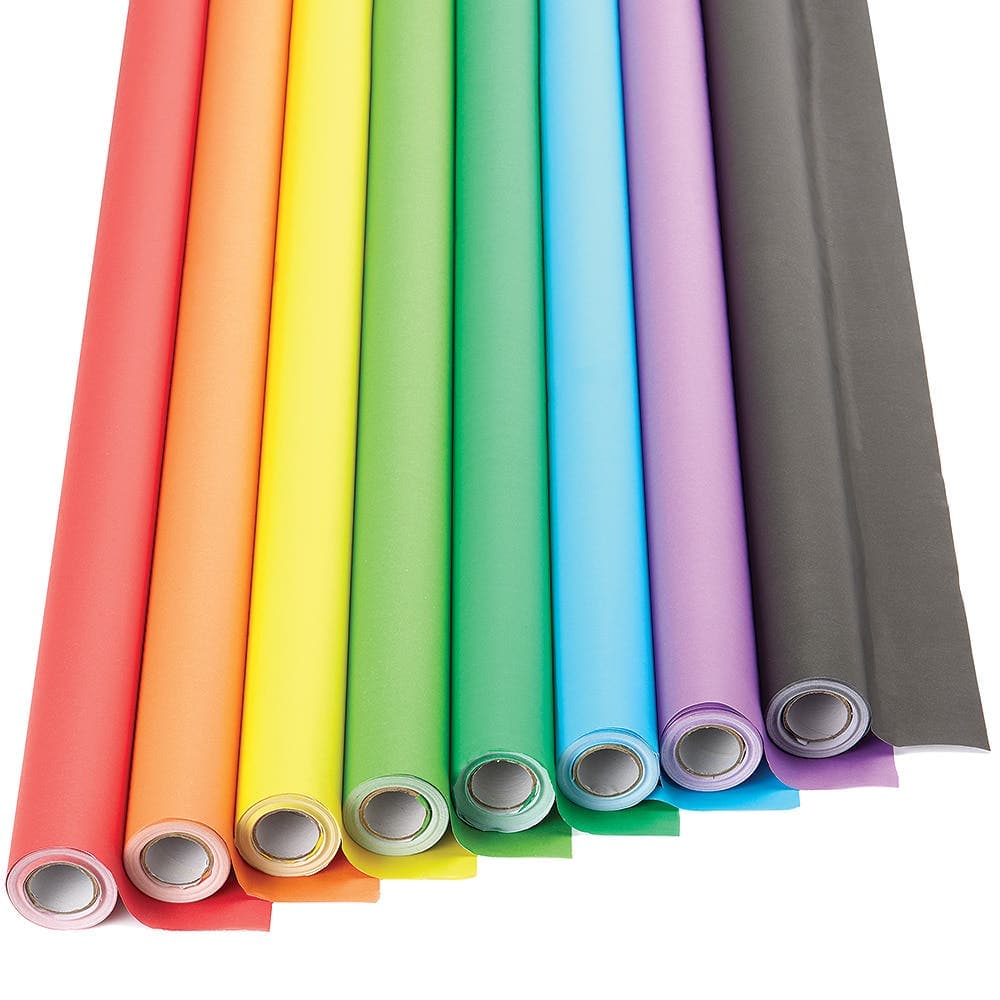 Super Poster Display Rolls Value Pack (Box of 8 rolls) Art Supplies, 8 Assorted Colours, Roll Size 7.5m x 76cm
