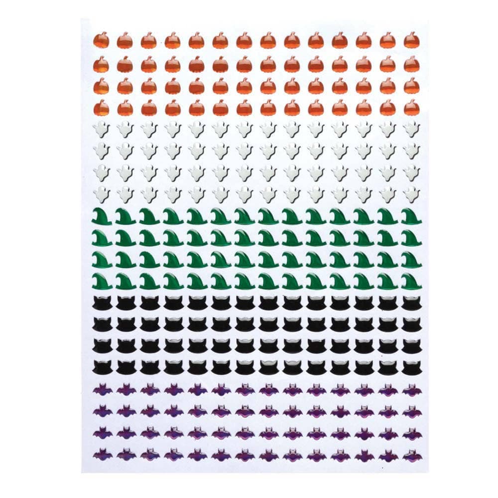 Halloween Crystal Stick-on Stones (Pack of 280) Decorate & Personalise, Craft Embellishments