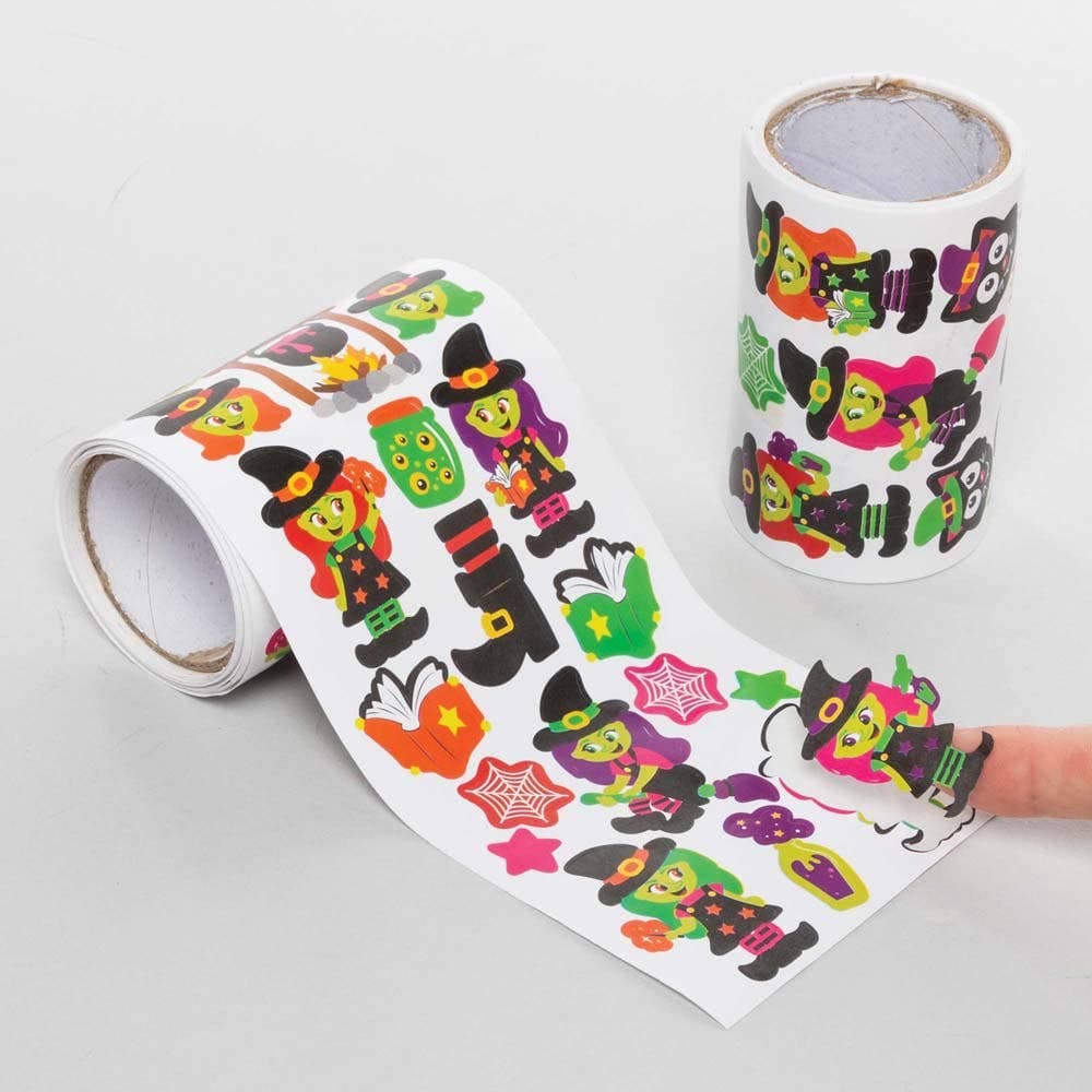 Witches Sticker Rolls Value Pack (Pack of 670) Halloween Craft Supplies