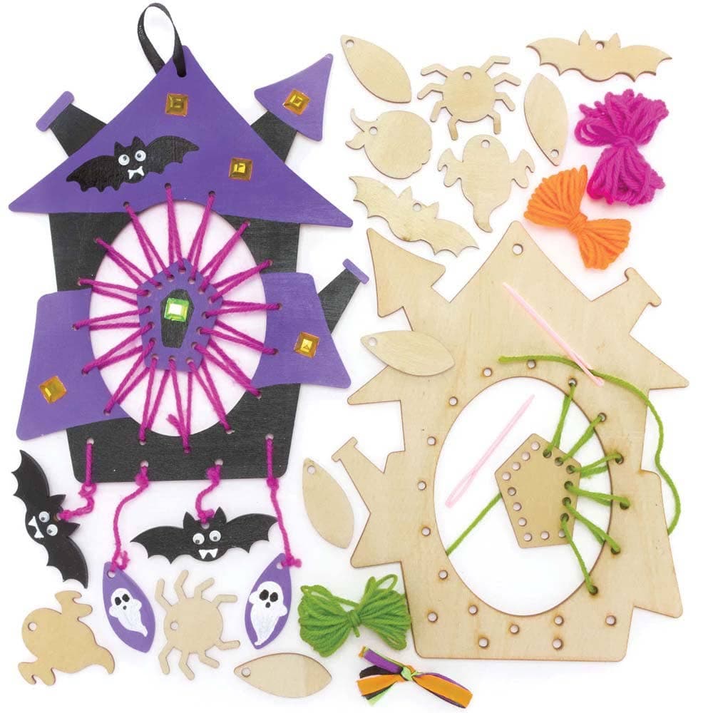 Halloween Wooden Scream Catcher Kits (Pack of 4) Halloween Crafts