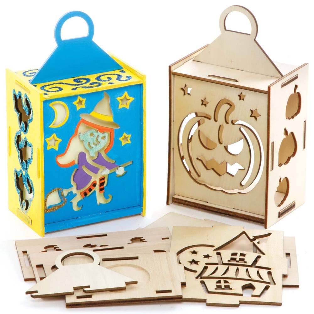 Halloween Wooden Lantern Kits (Pack of 3) Halloween Crafts
