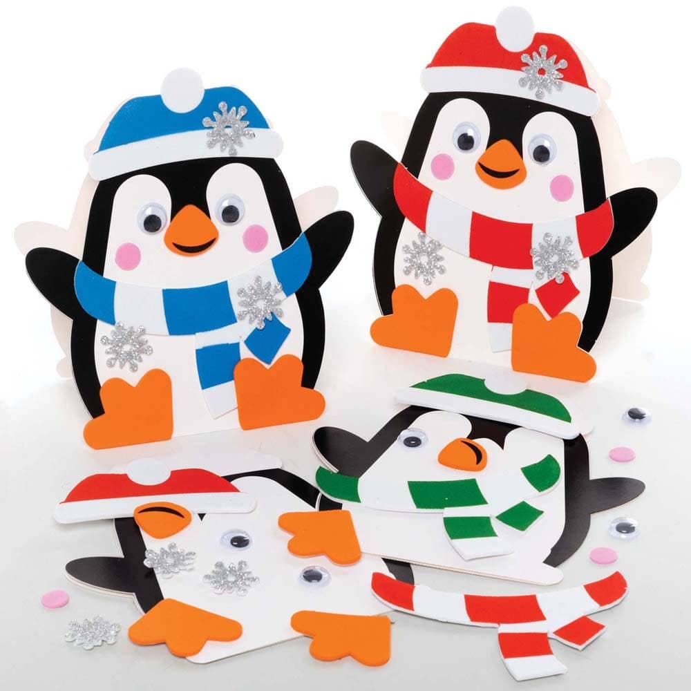 Penguin Mix & Match Greeting Card Kits (Pack of 6) Christmas Crafts