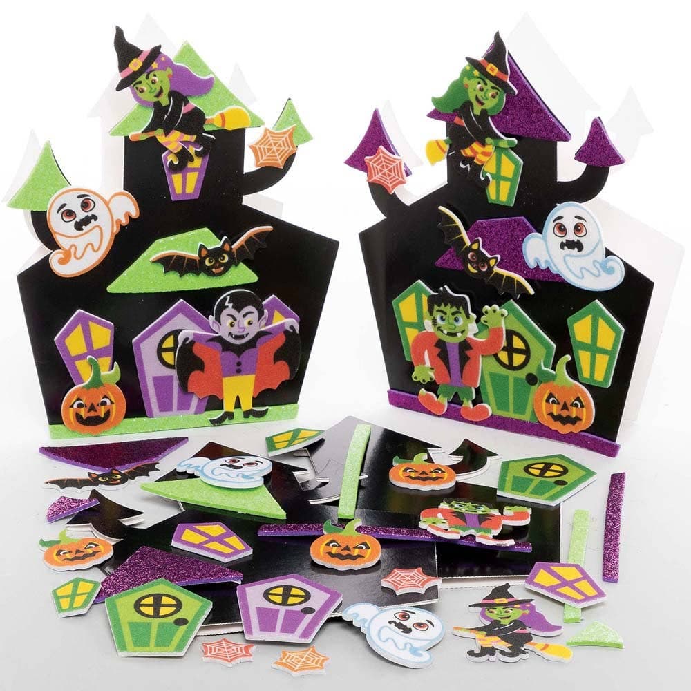 Haunted House Mix & Match Greeting Card Kits (Pack of 6) Halloween Crafts, Card & Foam