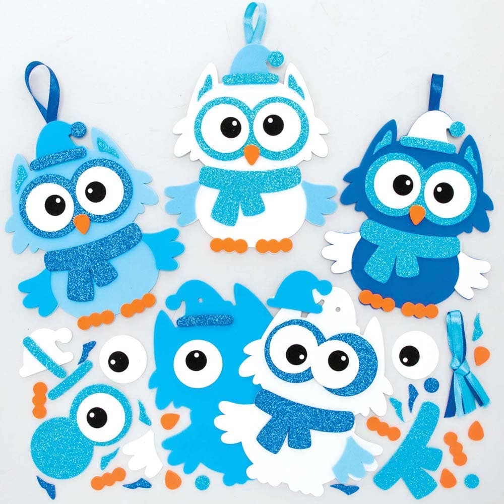 Snowy Owl Mix & Match Decoration Kits (Pack of 8) Decoration Craft Kits