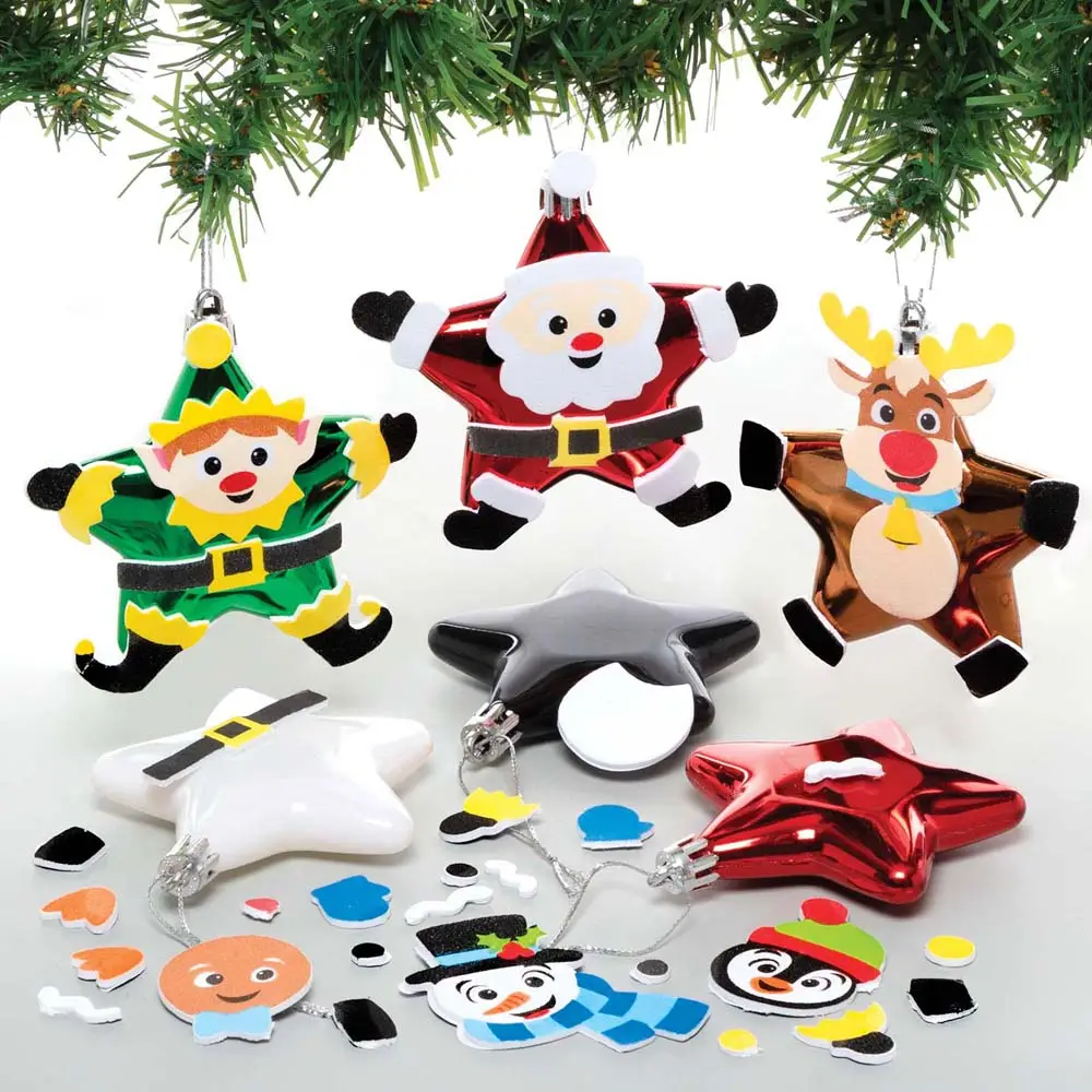 Christmas Star Bauble Kits (Pack of 6) Christmas Crafts