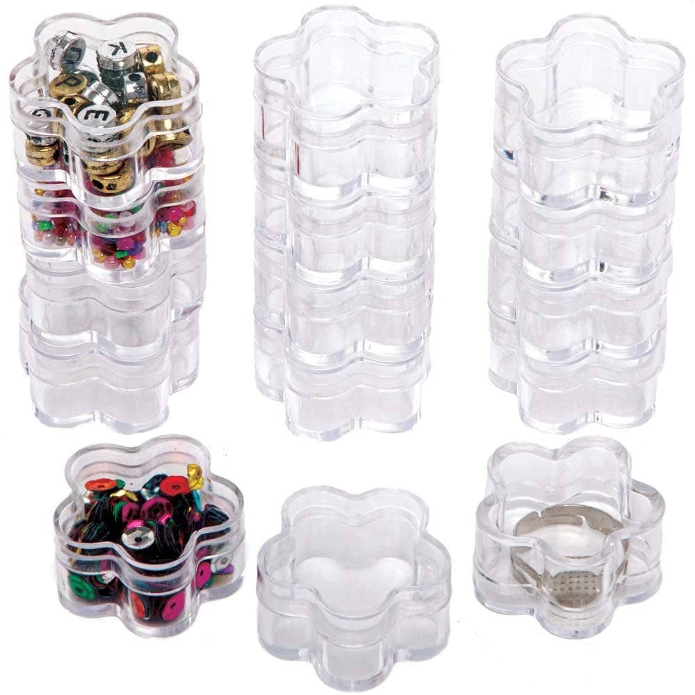 Mini Flower Trinket Pots (Pack of 15) Craft Storage