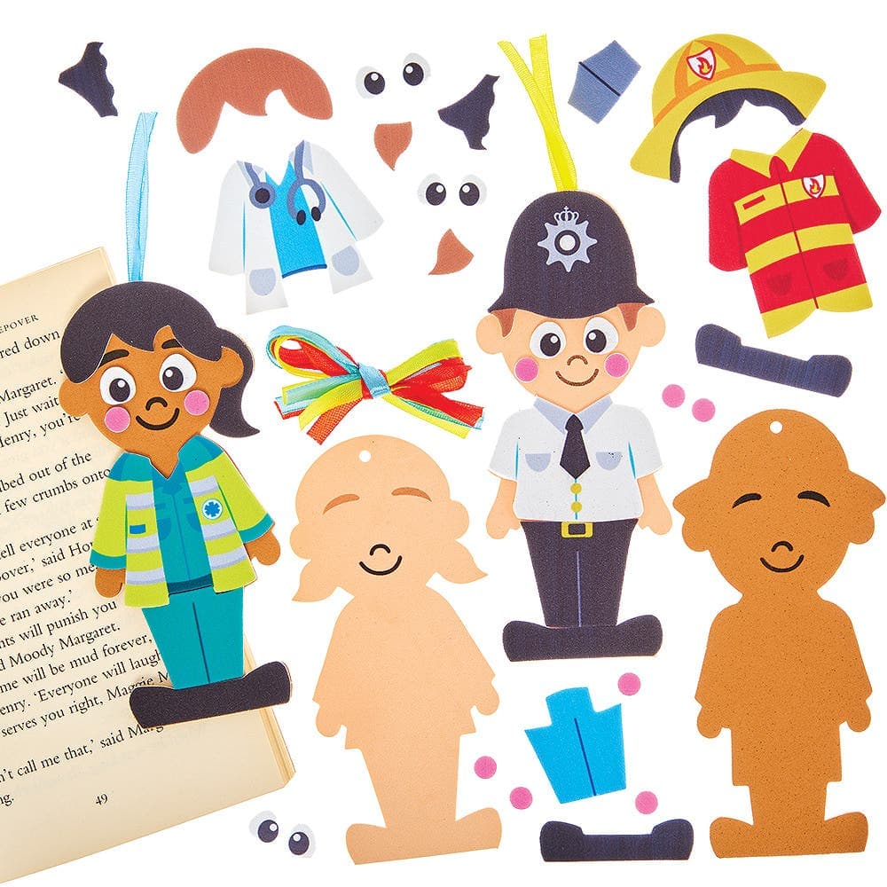 Everyday Hero Bookmark Kits (Pack of 6) Foam Pieces, No Glue Required, 6 Assorted Designs, Size 15-16cm