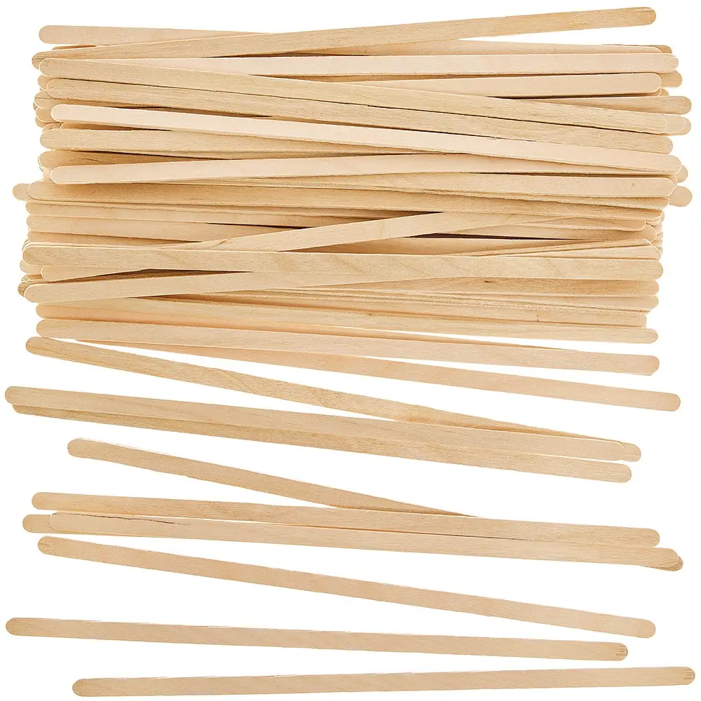 Thin Wooden Lollipop Craft Sticks (Pack of 200) Stick Size 190mm x 6mm, High Quality Wood