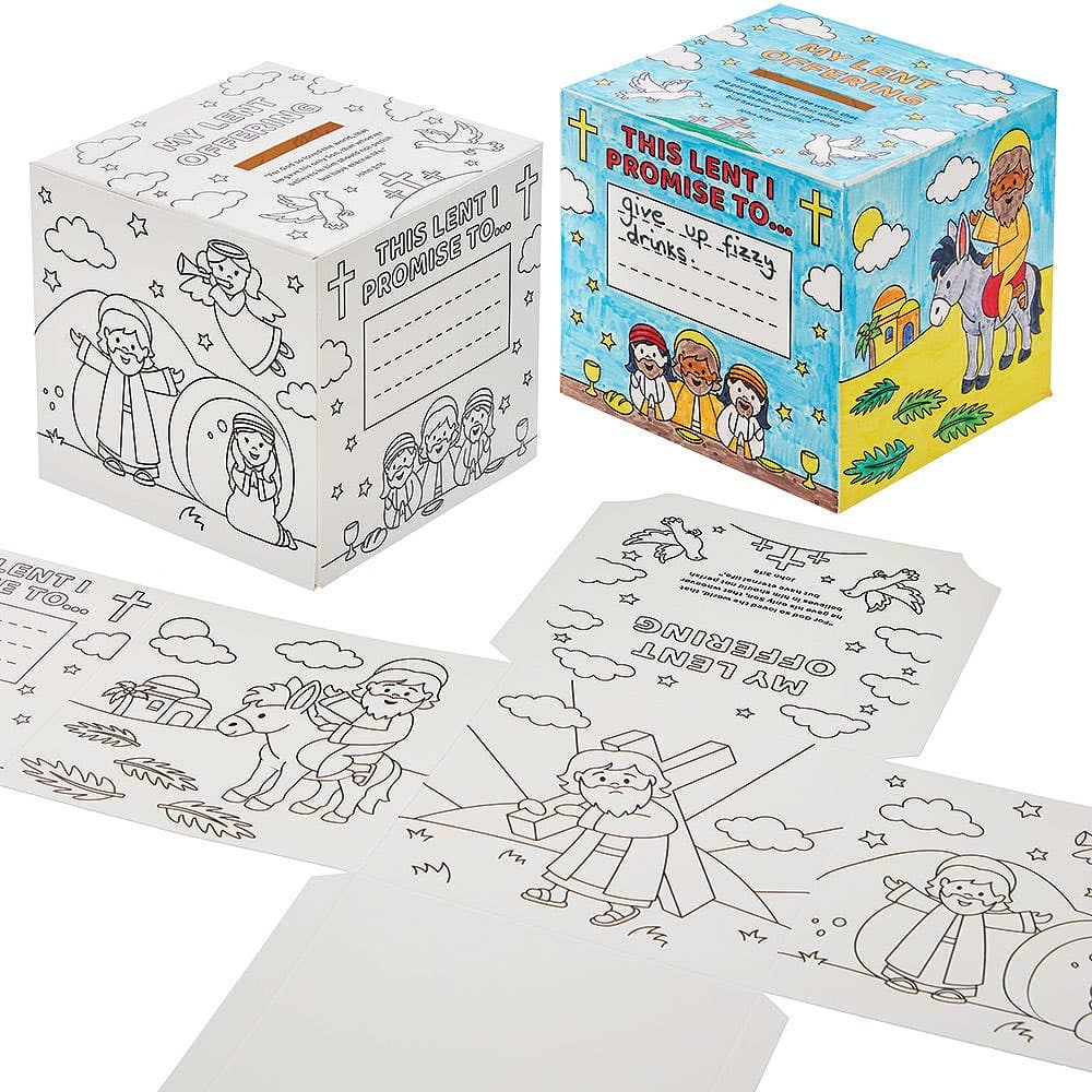 My Lent Colour-in Donation Boxes (Pack of 4)