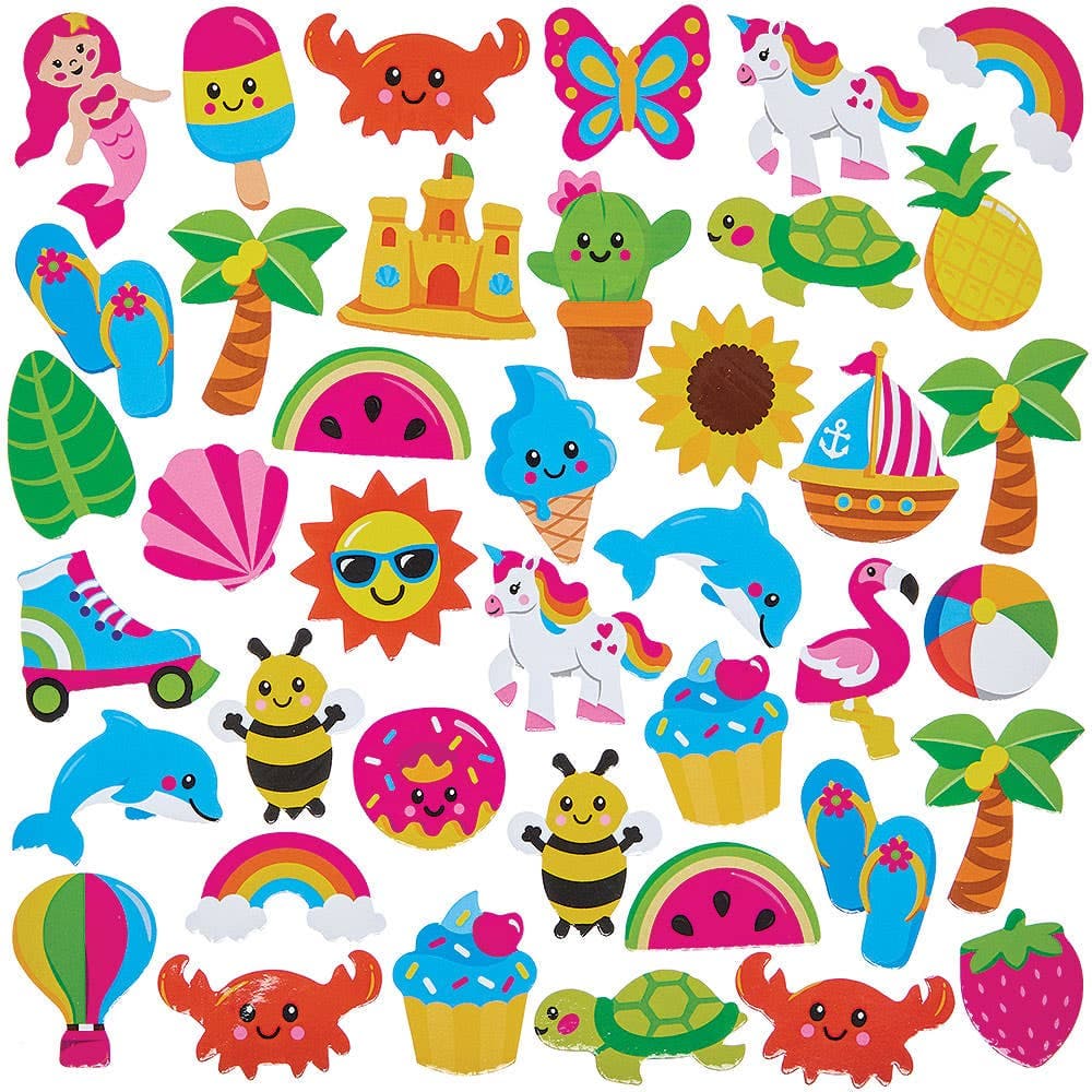 Summer Foam Stickers (Pack of 150)