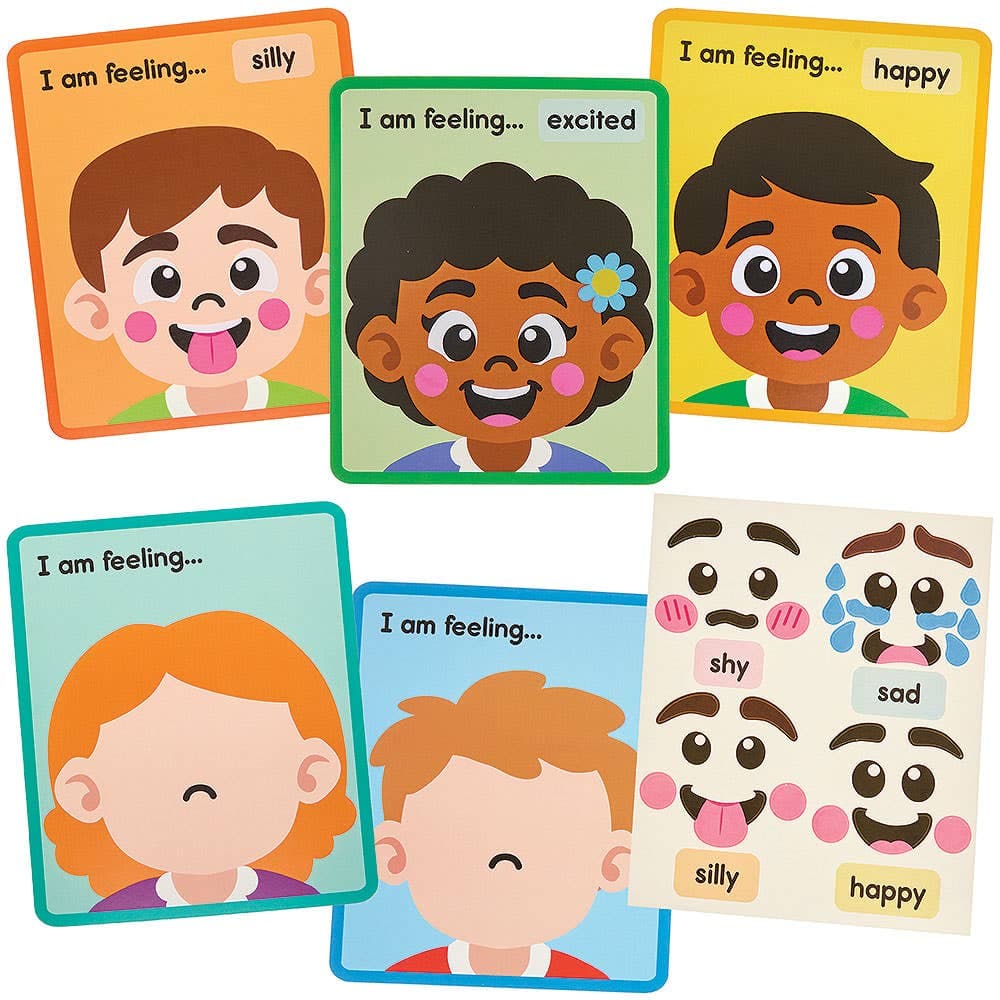 How I'm Feeling Face Sticker Kits (Pack of 8)