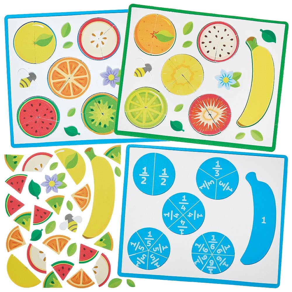 Fruit Segment Fraction Sets (Pack of 2) 2 assorted designs