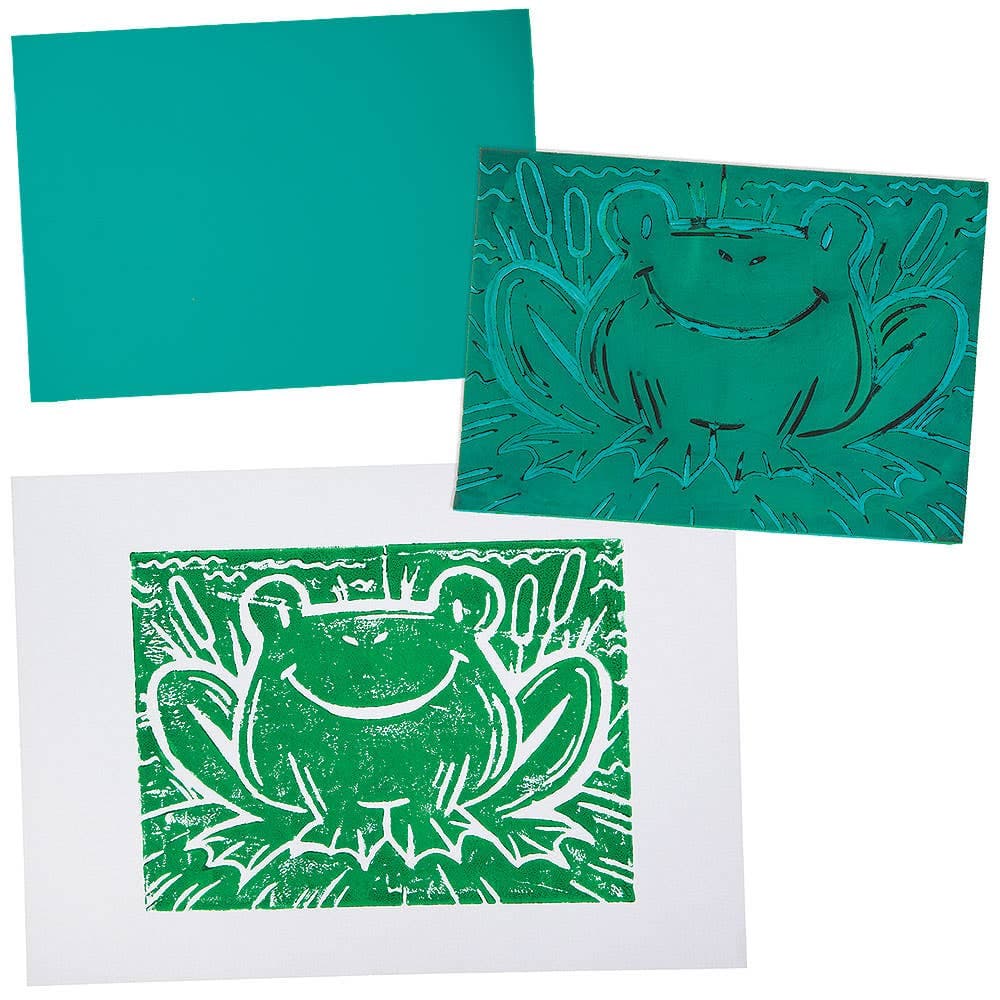 Soft Polymer Lino Block Printing Sheets (Pack of 6)