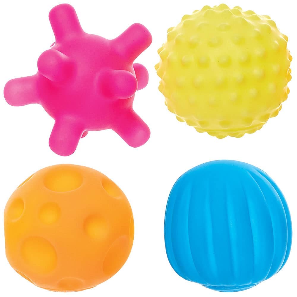 Multi Textured Sensory Balls (Pack of 6) 6 assorted colours - Yellow, Blue, Green, Pink, Purple & Orange