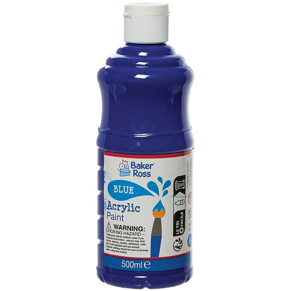 Blue Acrylic Paint 500ml (Each) Blue