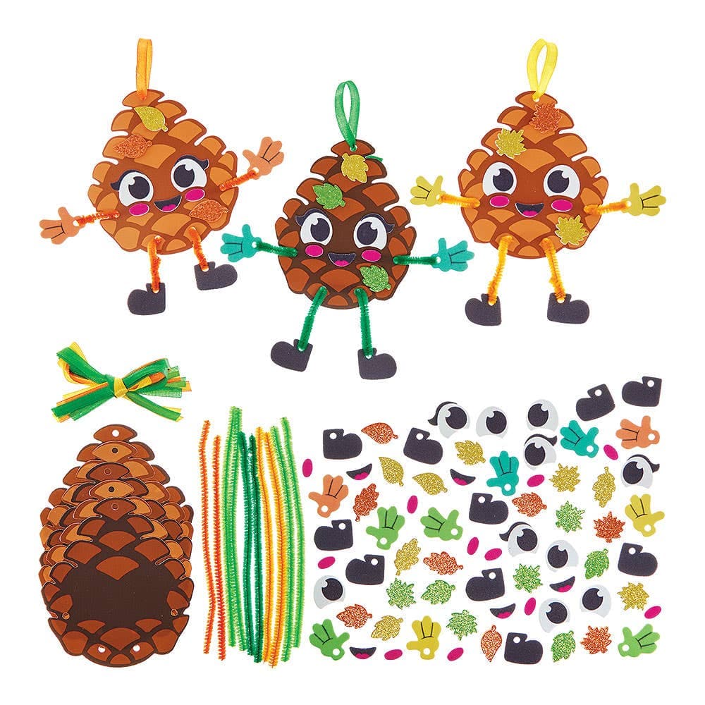 Pinecone Mix & Match Decoration Kits (Pack of 8)