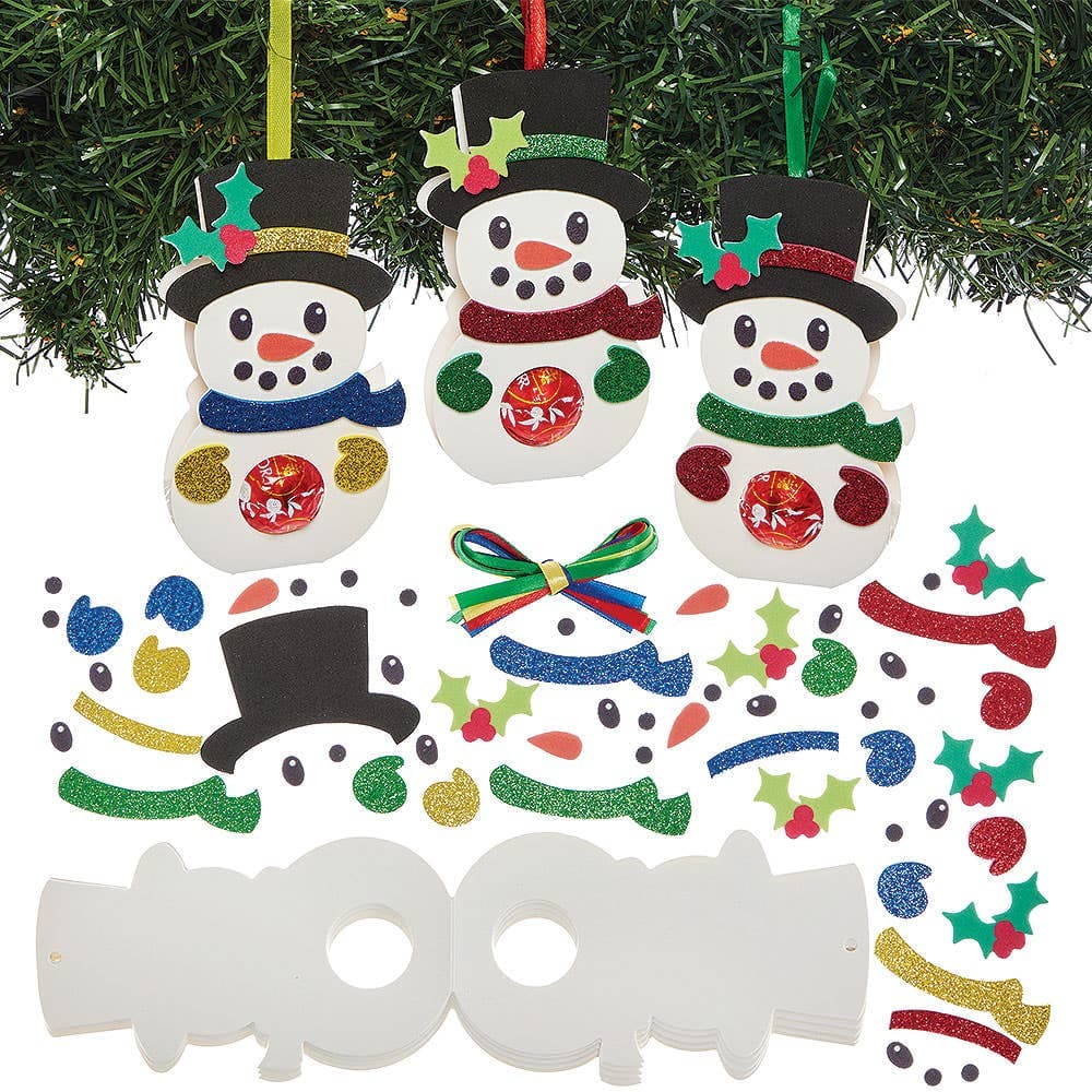 Snowman Chocolate Holder Decorations (Pack of 8)