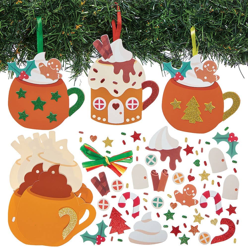 Christmas Spice Latte Mix & Match Decoration Kits (Pack of 8)