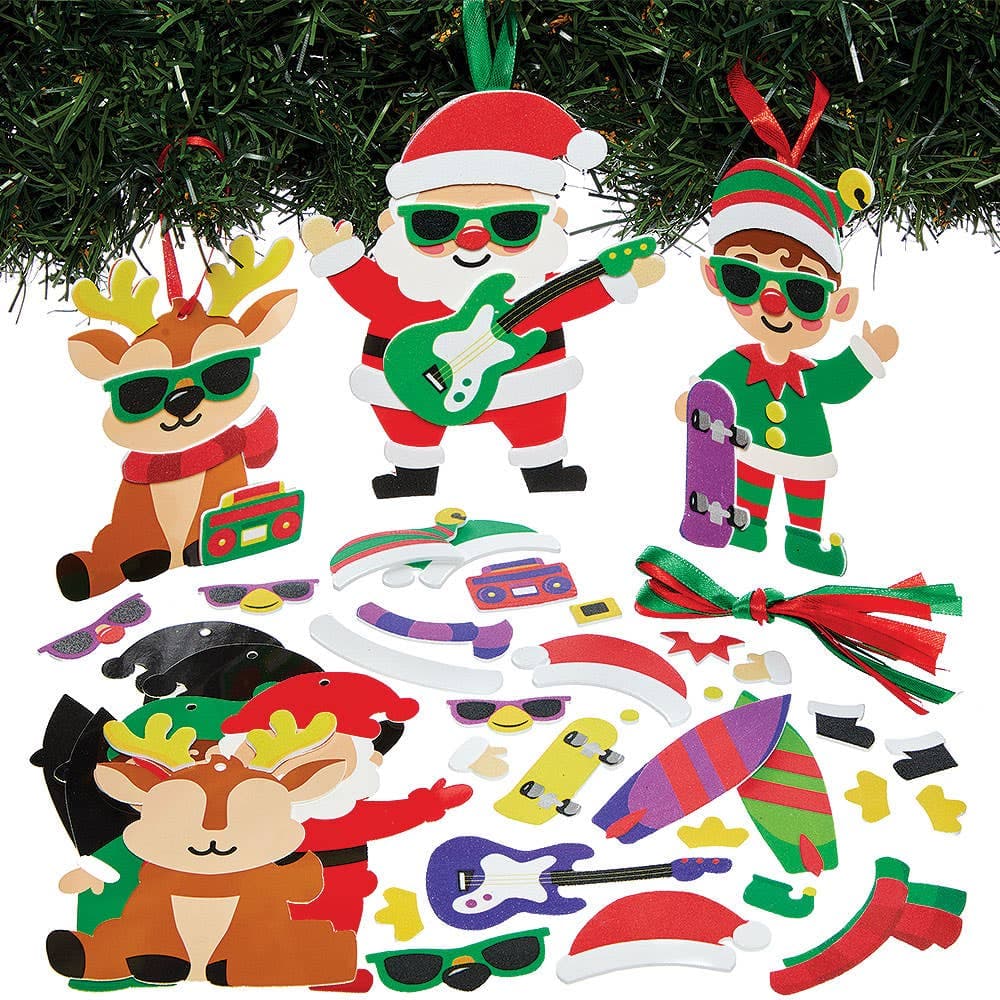 Cool Christmas Mix & Match Decoration Kits (Pack of 8)