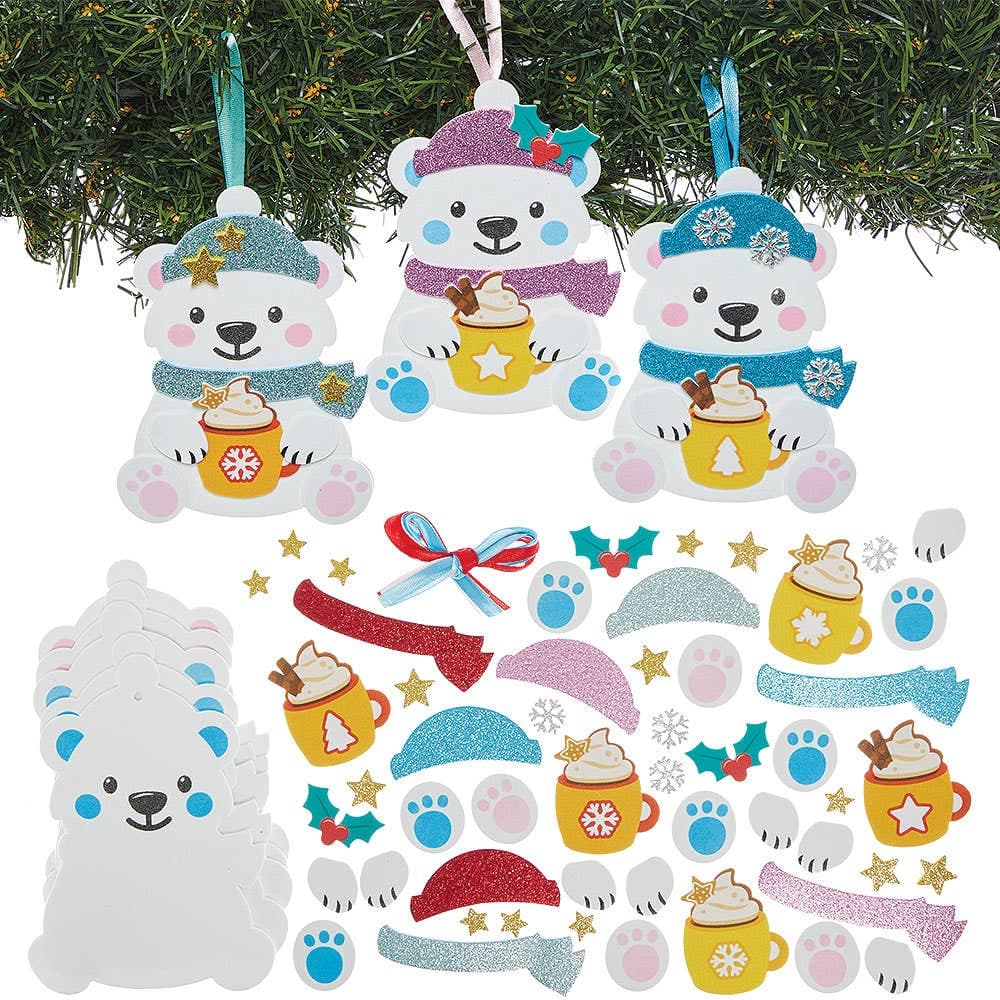 Polar Bear Hot Chocolate Decoration Kits (Pack of 8)