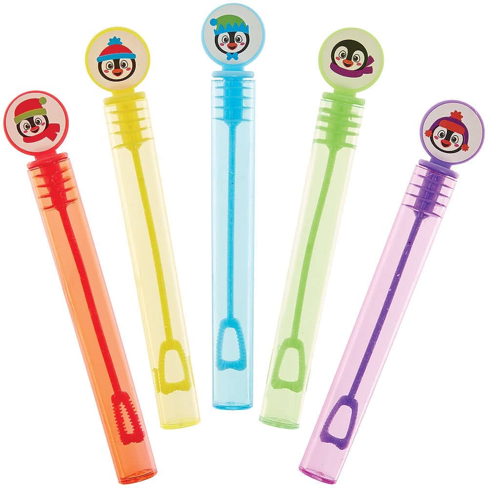 Penguin Touchable Bubbles (Pack of 10) 5 assorted colours - Purple, Blue, Yellow, Green & Red