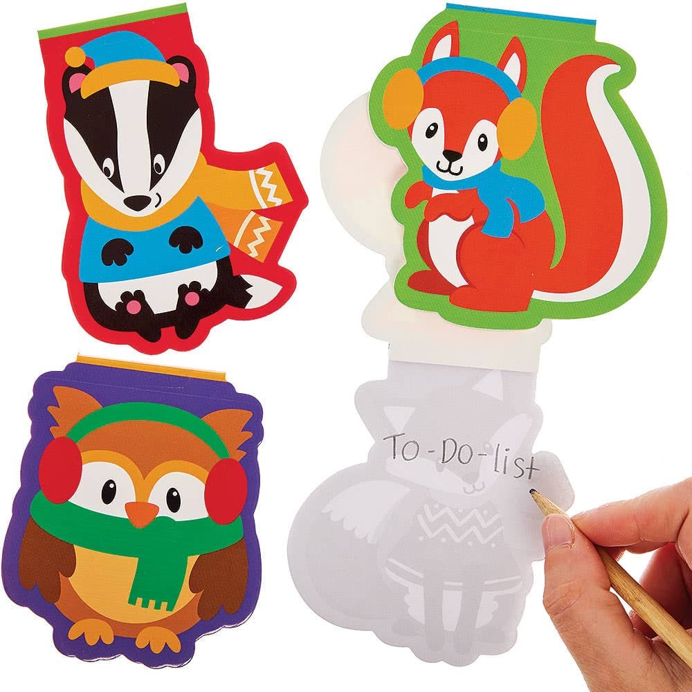 Winter Woodland Animals Notepads (Pack of 8)