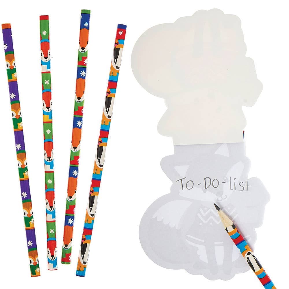 Winter Woodland Animals Pencils (Pack of 12)