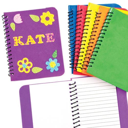 Foam Notebooks (Pack of 6) Paper & Card 6 assorted colours