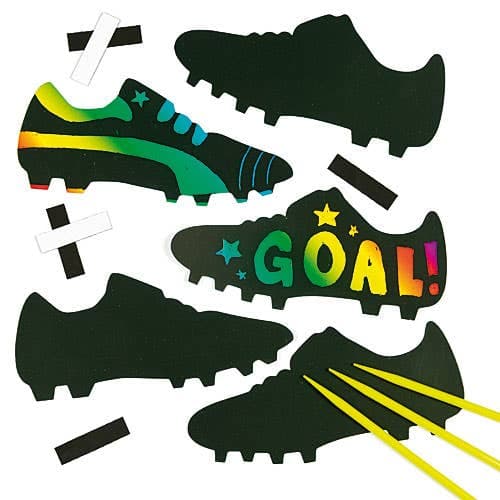 Football Boot Scratch Art Magnets (Pack of 10) Art Craft Kits