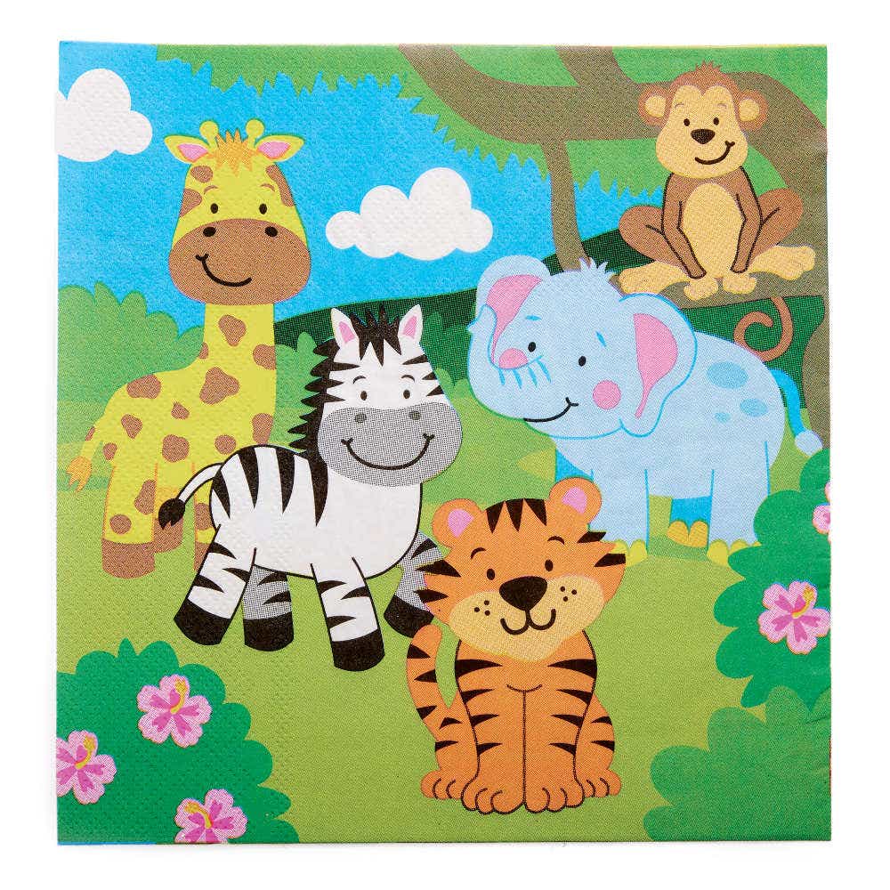 Jungle Chums Party Napkins (Pack of 20) Party Tableware