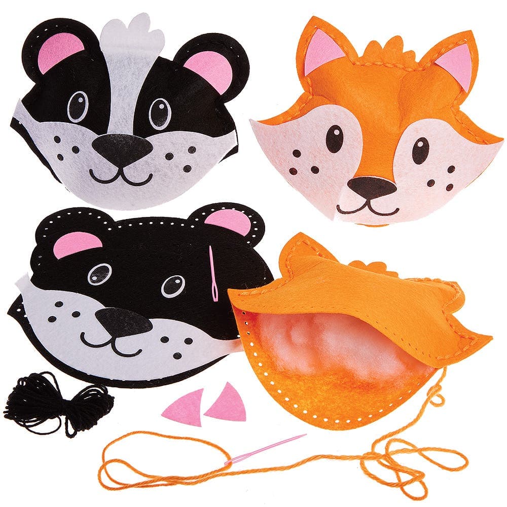 Fox & Badger Cushion Sewing Kits (Pack of 2) Sewing & Weaving Craft Kits