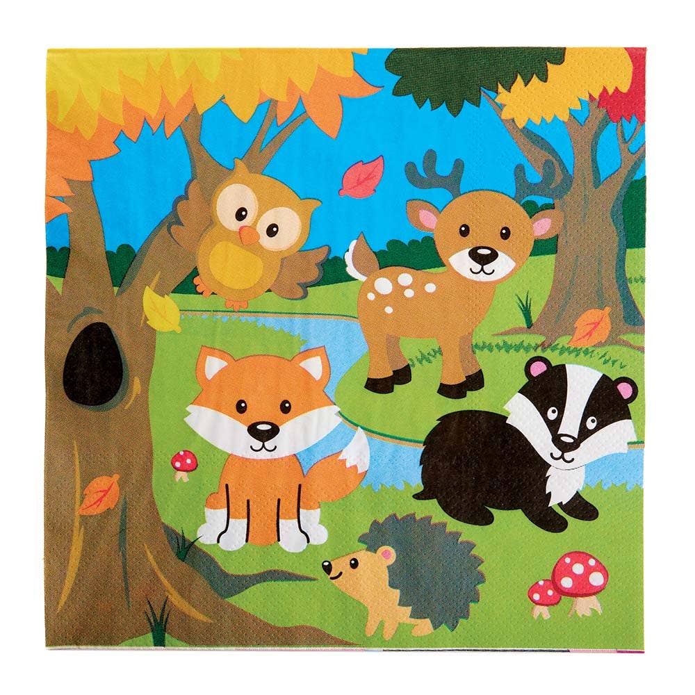 Woodland Animals Party Napkins (Pack of 20) Party Tableware