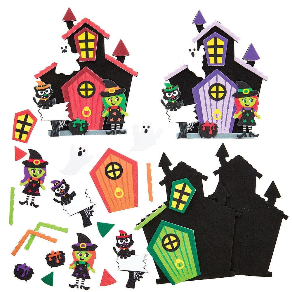 Haunted House Witches Door Kits (Pack of 4) Halloween Crafts