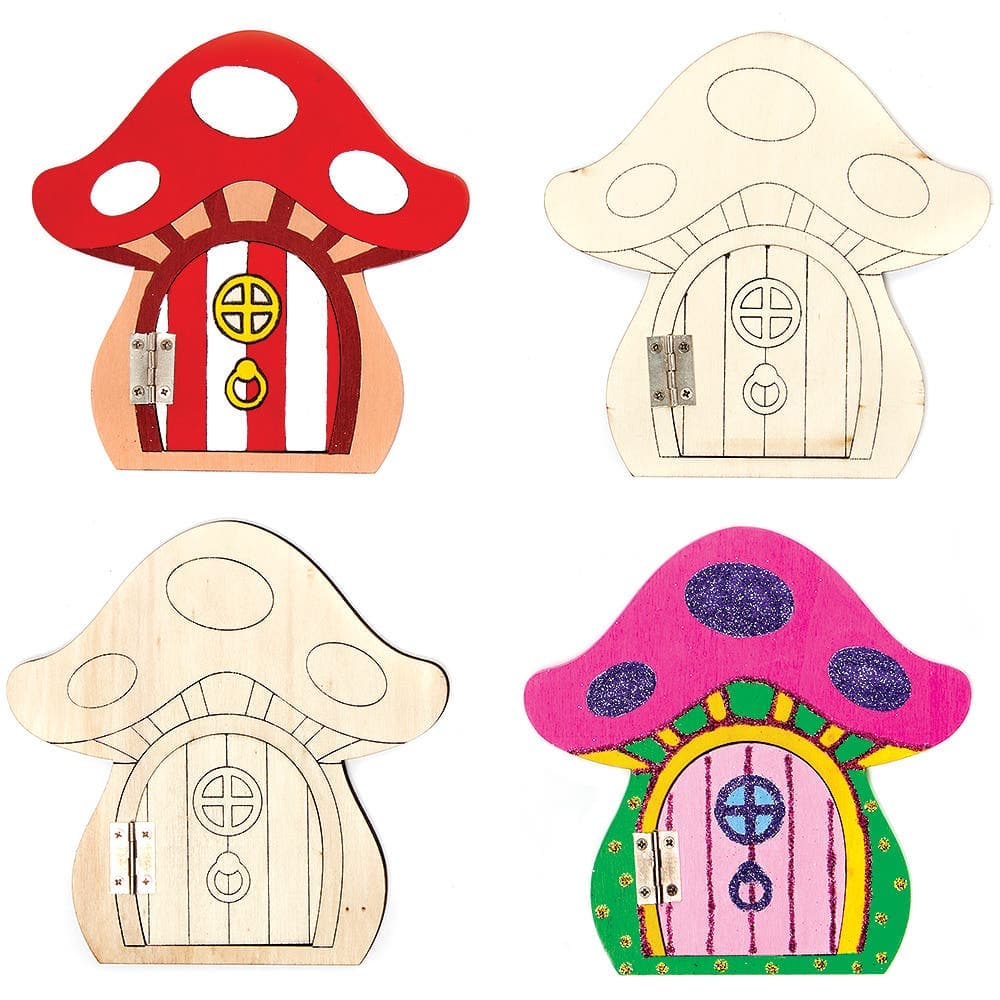 Autumn Fairy Wooden Doors (Pack of 4) Art Craft Kits