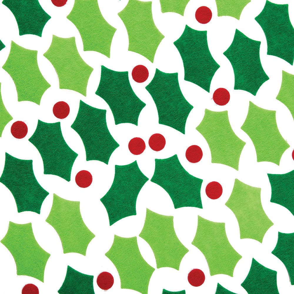 Holly & Berry Felt Stickers (Pack of 150) Stickers