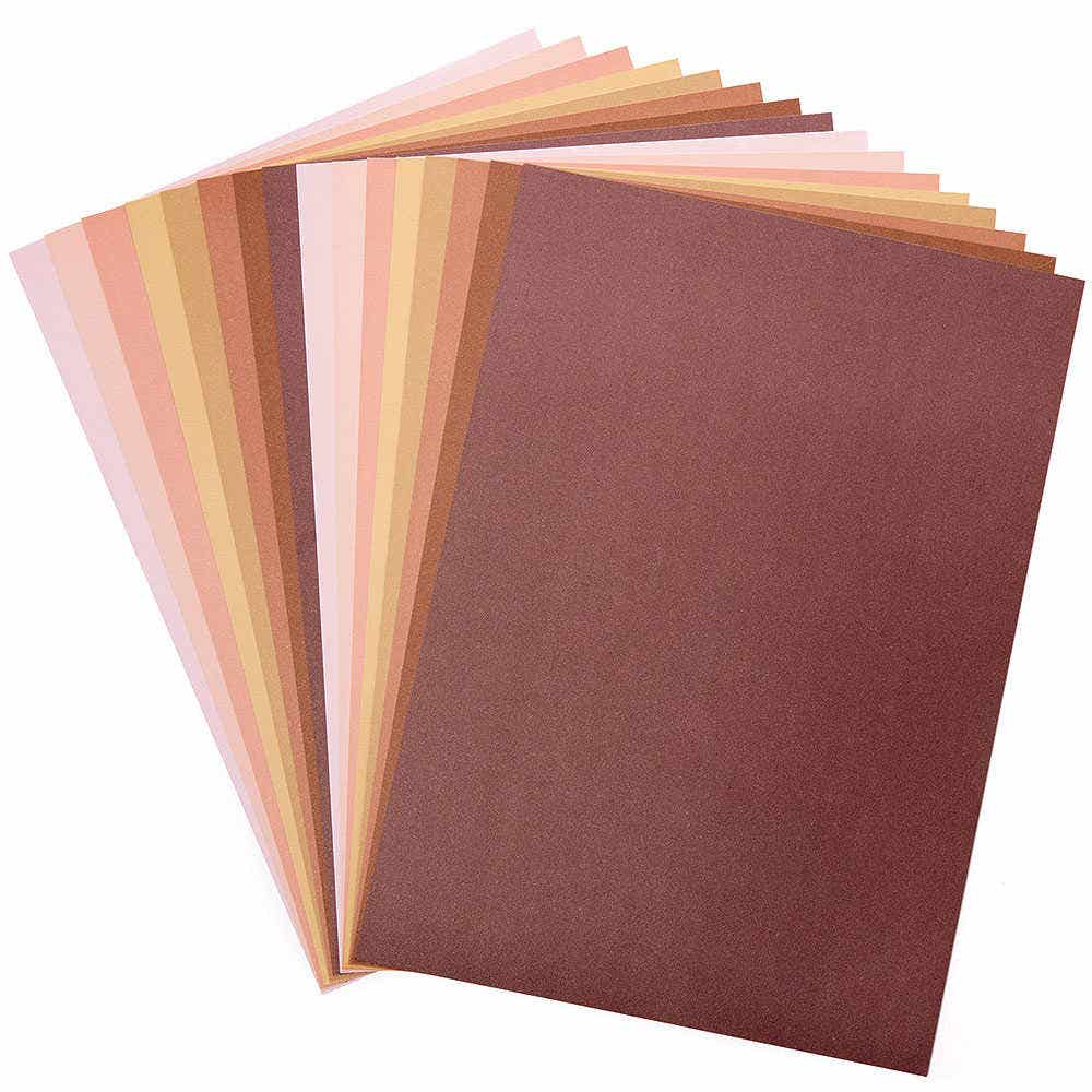 Skin Tone A4 Card 220gsm (Pack of 56) Paper & Card 8 assorted skin tone colours