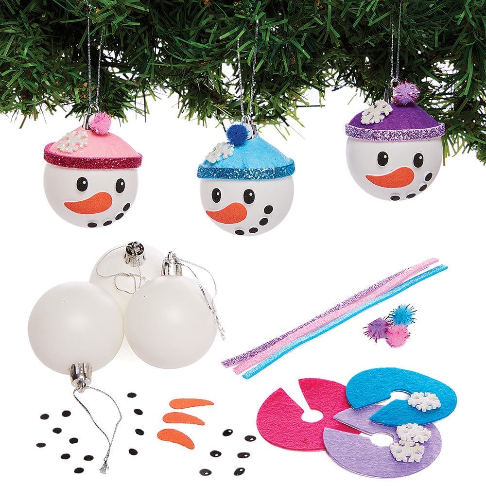 Snowman Bauble Kits (Pack of 6) Christmas Crafts