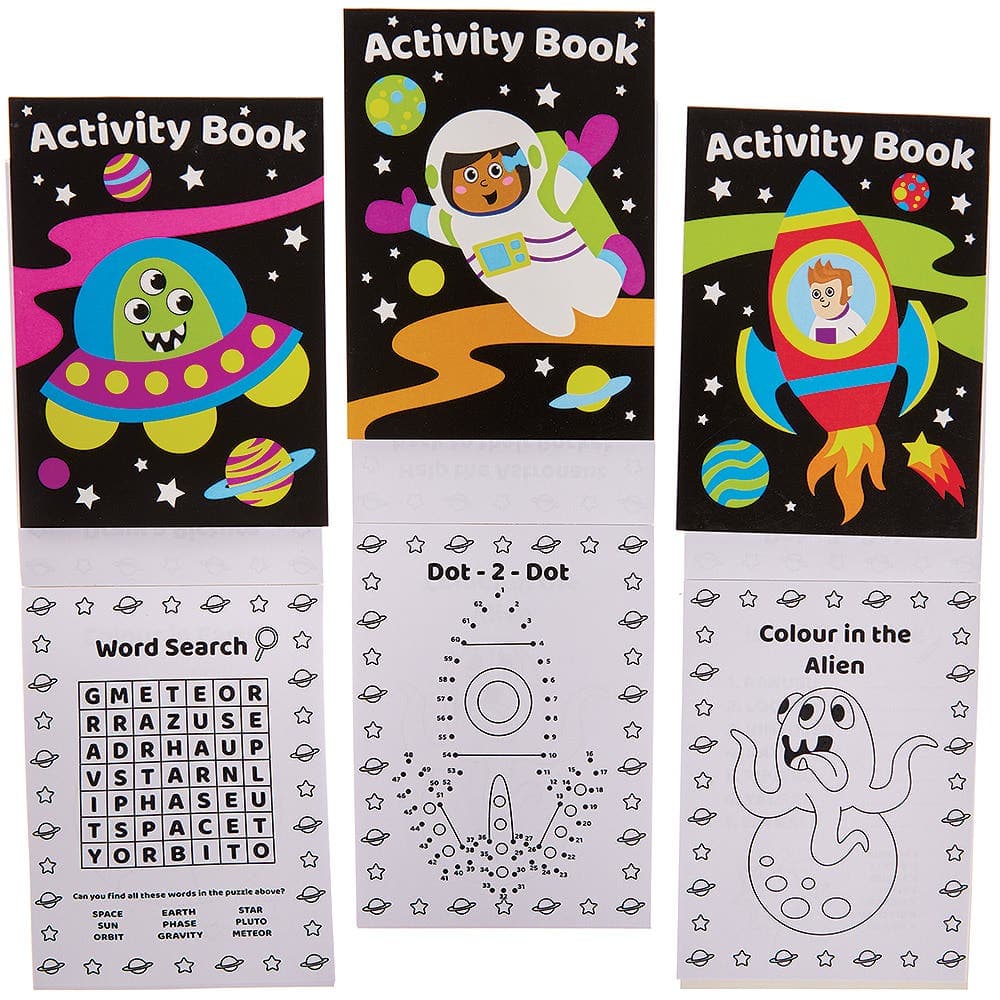 Solar System Mini Activity Books (Pack of 12) Creative Play Toys