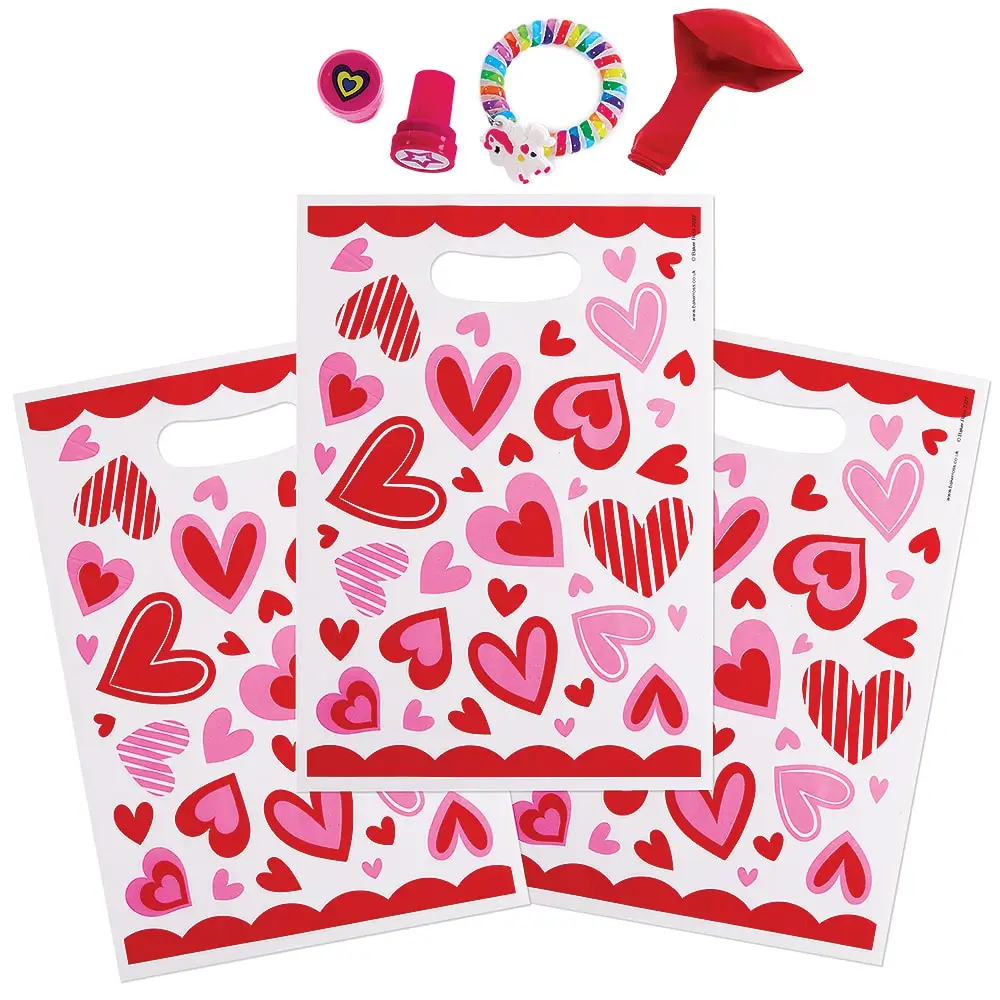Heart Party Loot Bags (Pack of 10) Party Bags