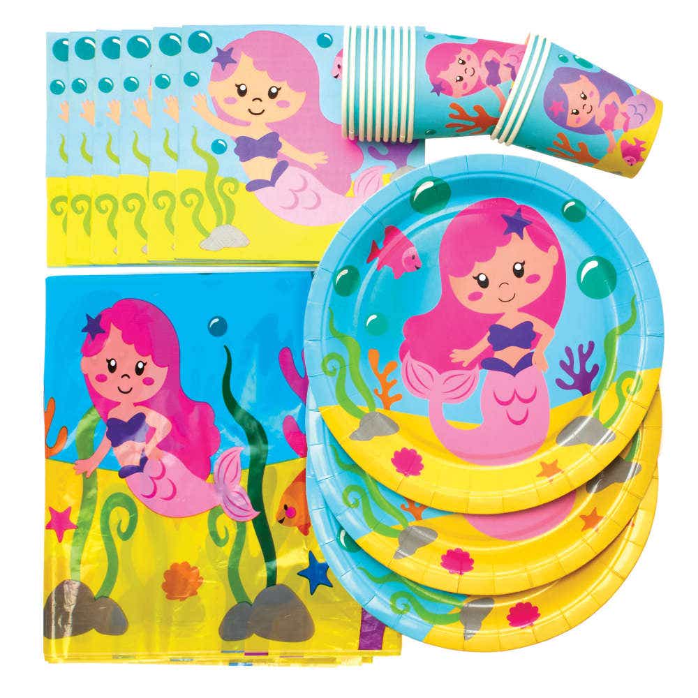 Magical Mermaid Tableware Party Set (Per set) Party Tableware