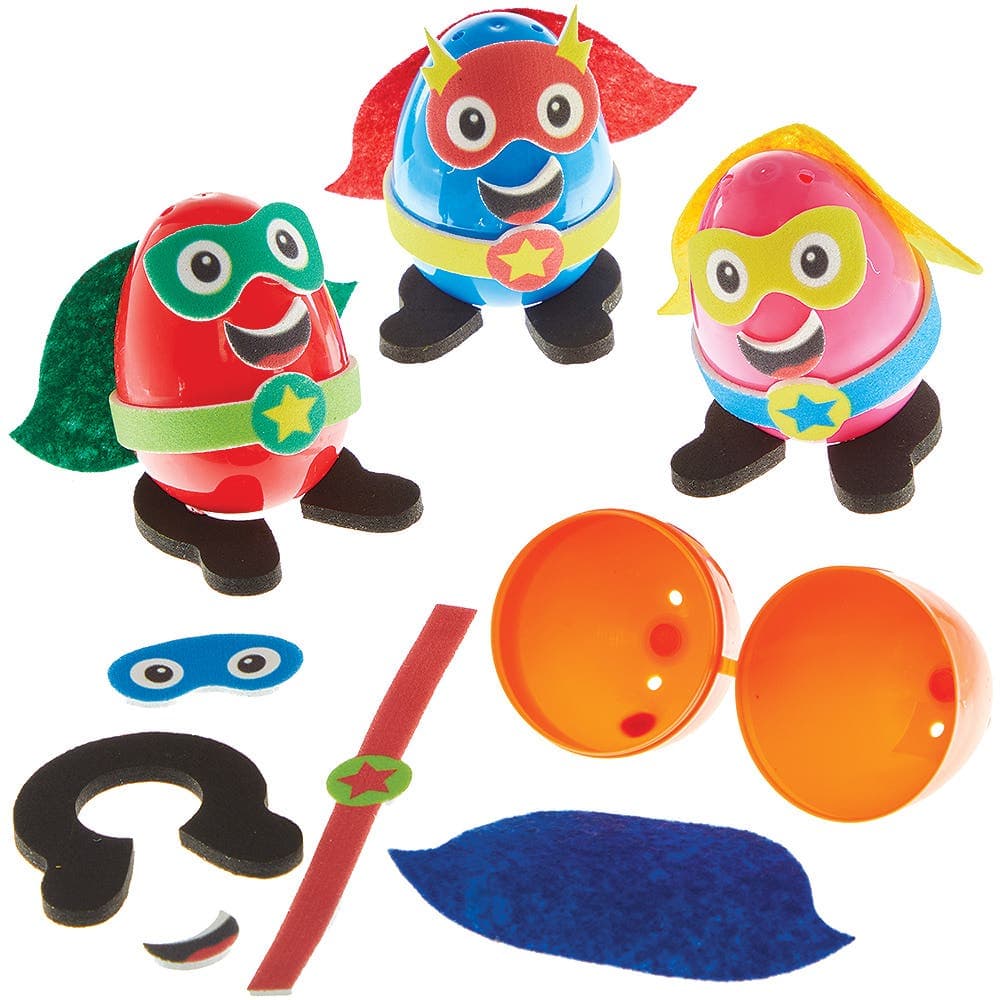 Star Superhero Egg Kits (Pack of 8) Easter Crafts For Kids