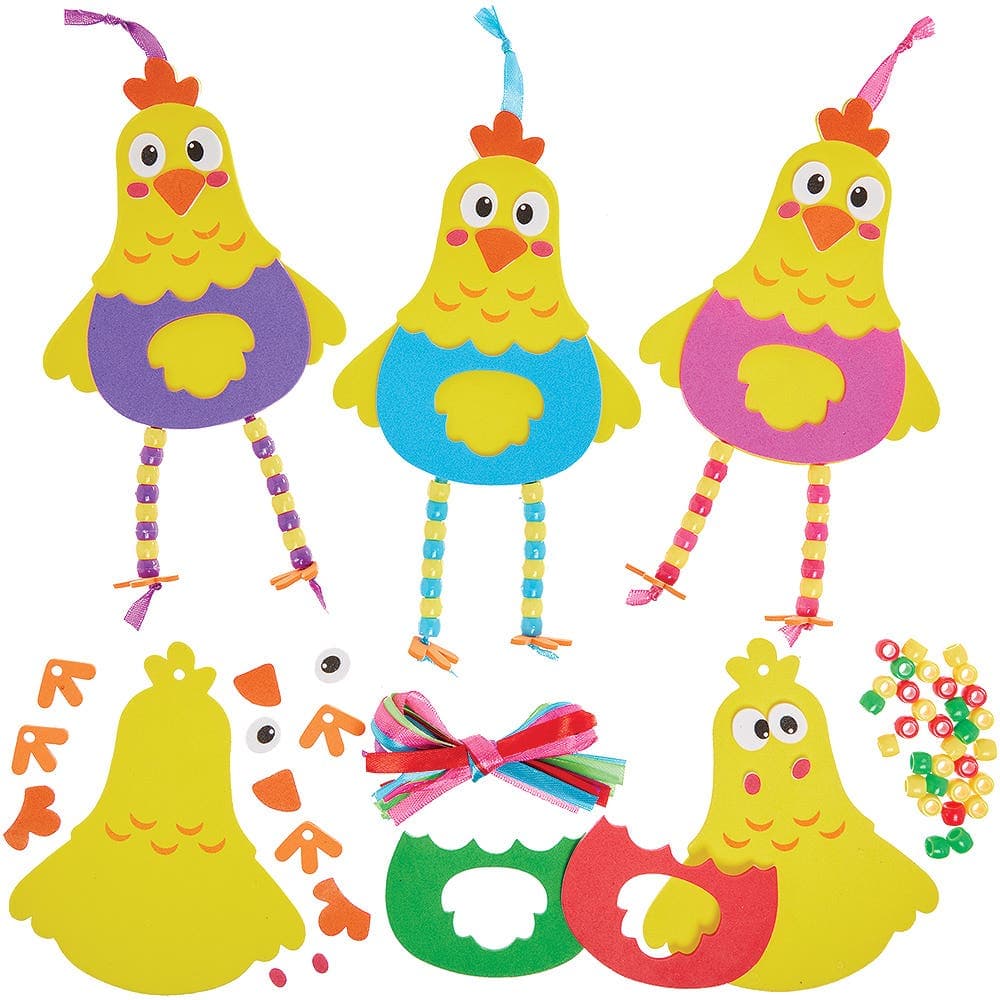 Chicken Dangly Leg Decoration Kits (Pack of 5) Decoration Craft Kits