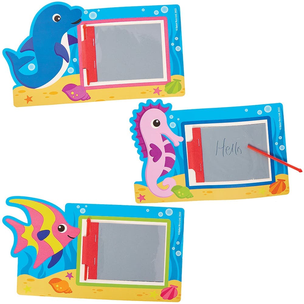 Sealife Magic Slates (Pack of 10) 5 Assorted Designs, Approx. Size 10.5cm x 7.5cm, Party Bag Filler