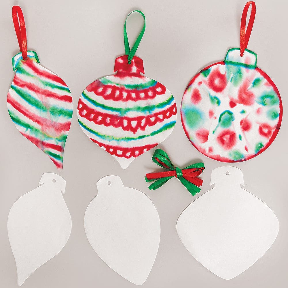 Christmas Bauble Colour Diffusing Paper Decorations (Pack of 30)