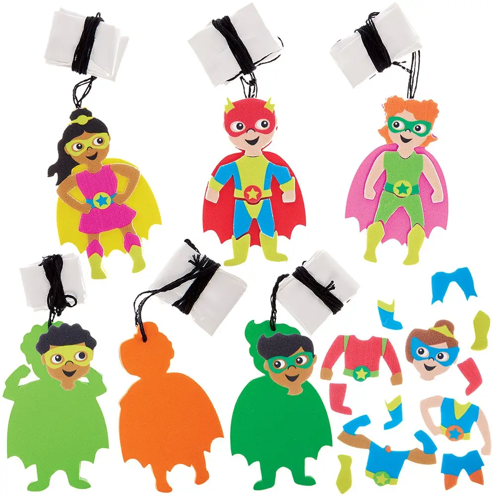 Star Superhero Parachutist Kits (Pack of 6) Pocket Money Toys