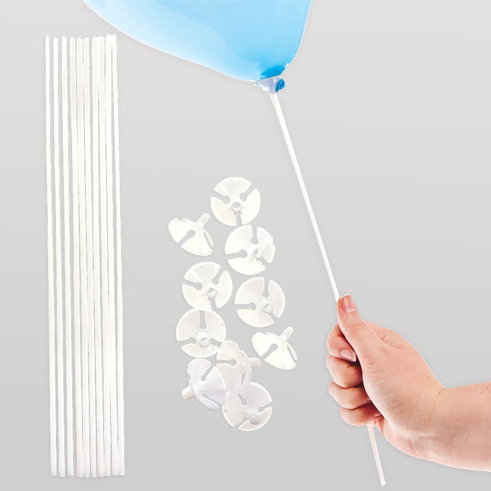 Reusable Balloon Sticks & Cups (Pack of 50) Party Tableware