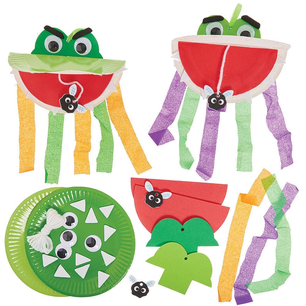 Venus Fly Trap Paper Plate Kits (Pack of 4) Decoration Craft Kits